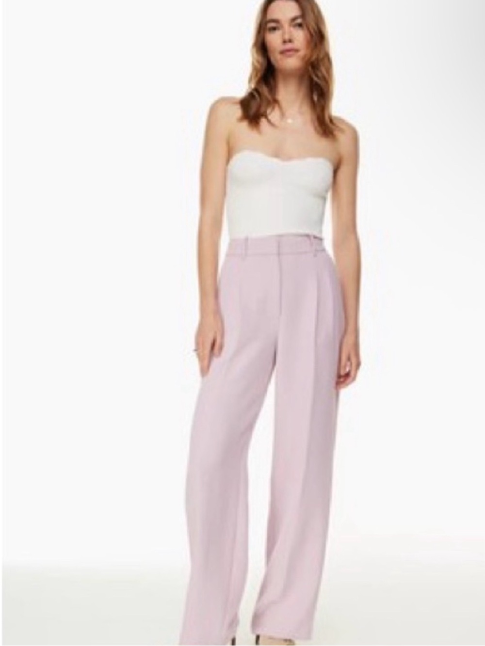 Aritzia Lilac Crepette Effortless Pants